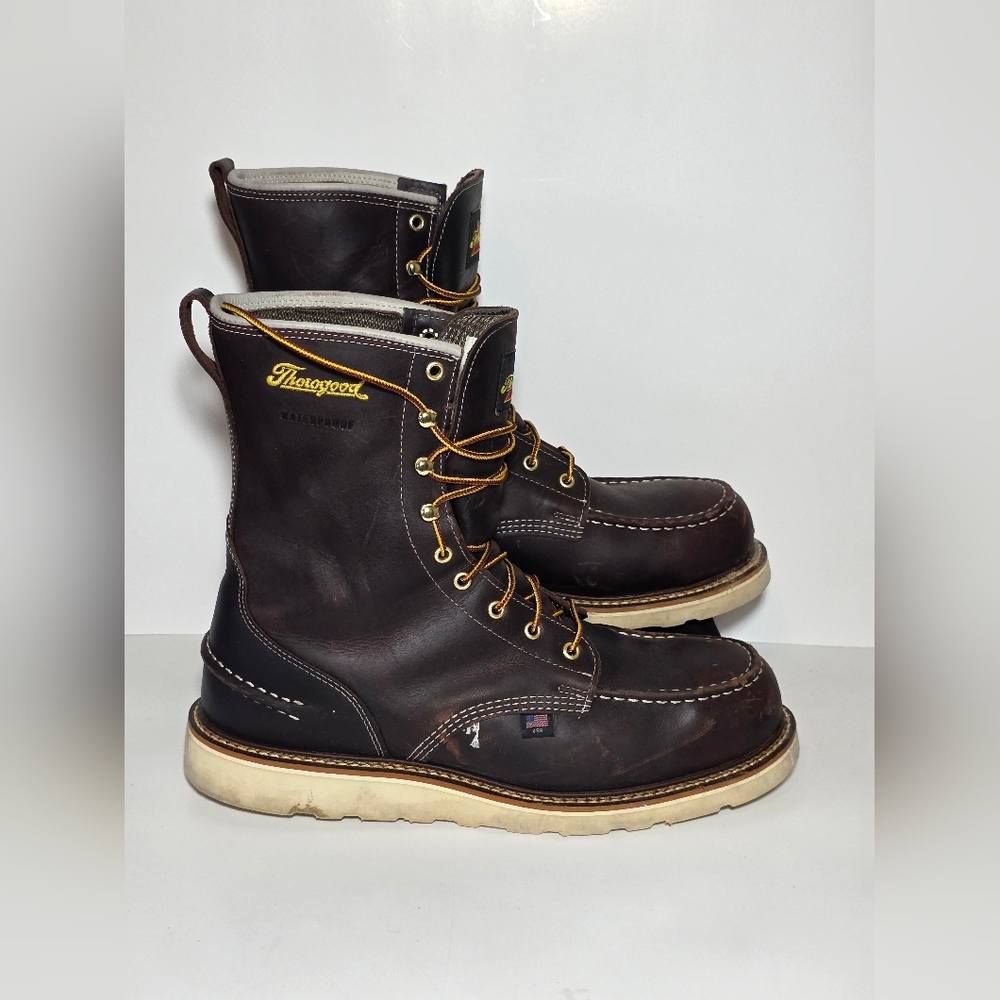 Thorogood American Heritage 8" Waterproof Moc Toe Work Boots 814-3800 Men's 13D
